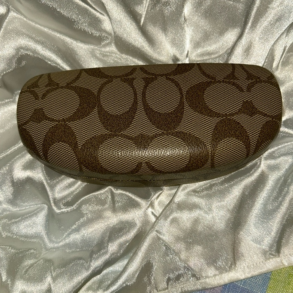 COACH HARD SHELL HINGED EYEGLASS/SUNGLASS CASE EUC